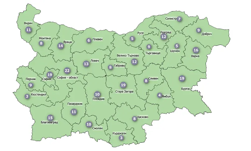 COVID картата: зелено, по-зелено, най-зелено