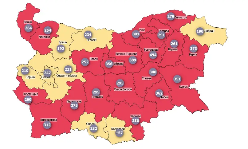 Как изглежда COVID картата преди началото на учебната година