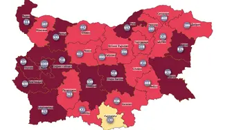 COVID картата: броят на заразените бързо расте