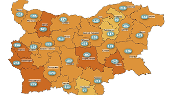 COVID картата: продължава спадът на заболеваемостта